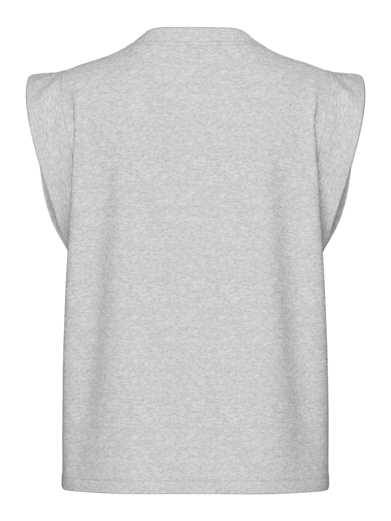 Top - PCCHILLI SUMMER SL TOP - Light Grey Melange