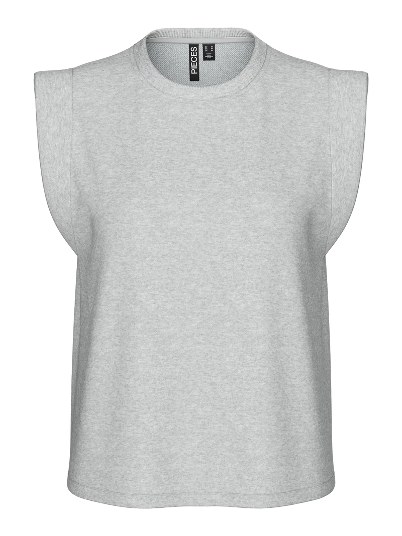 Top - PCCHILLI SUMMER SL TOP - Light Grey Melange