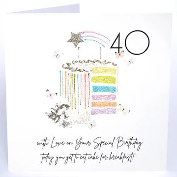 Card - 40 With Love On Your Special Birthday