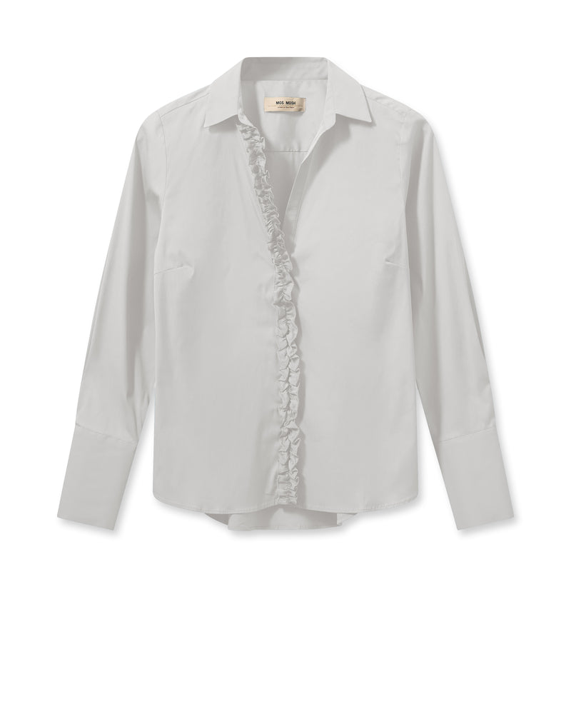 Shirt - Sybel Satin Shirt - White - LB