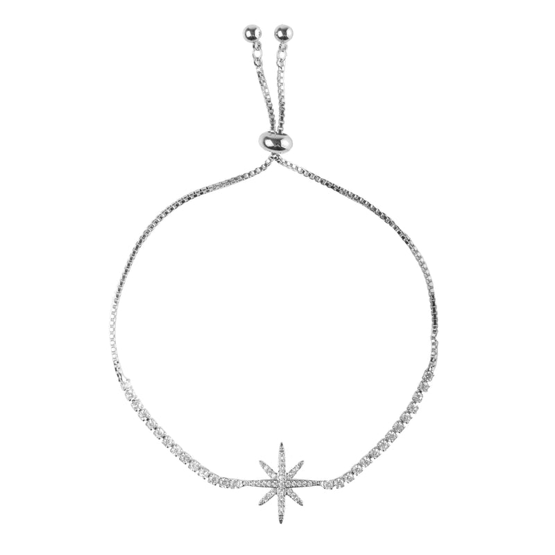 Bracelet - STARBURST - Rhodium plated
