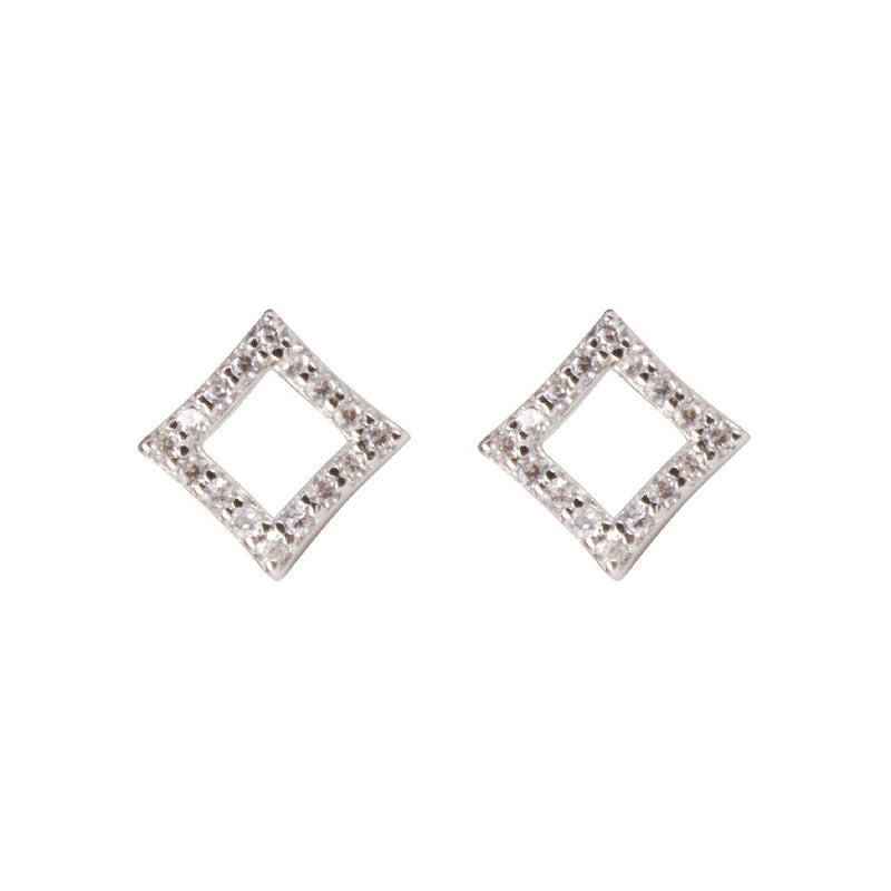 Diamond Shape Stud Earrings