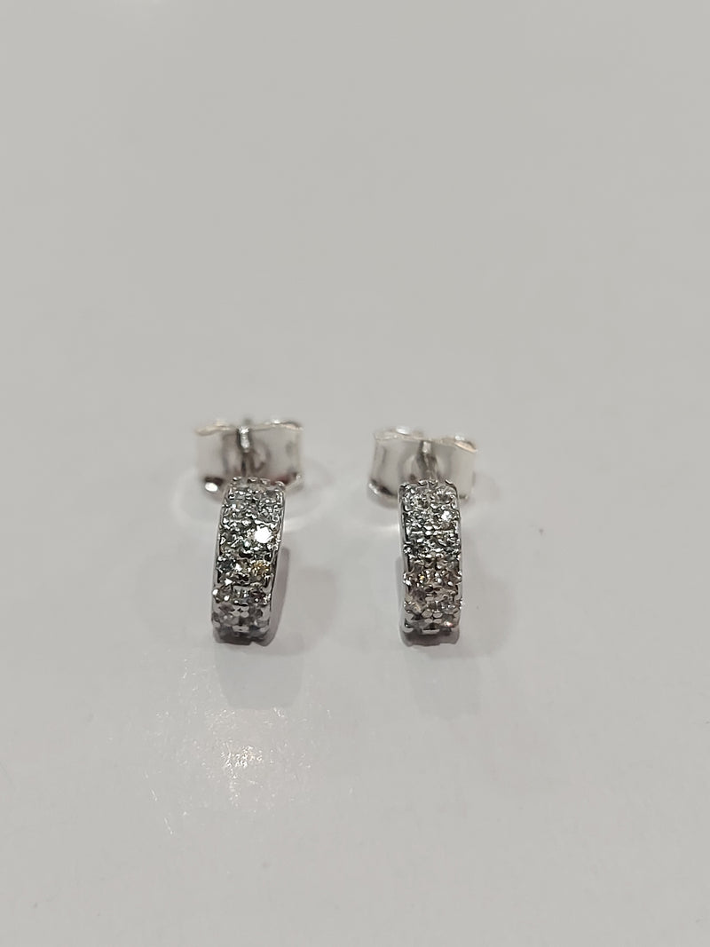 Sterling Silver - Small Half Hoop Stud Earrings