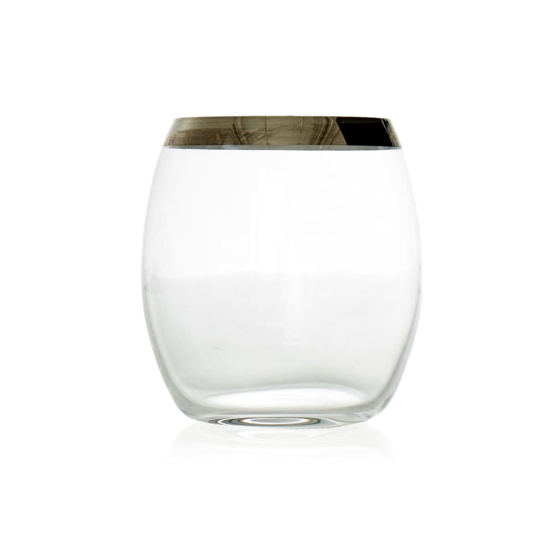 Platin Lowball Crystal Glass Set of 2