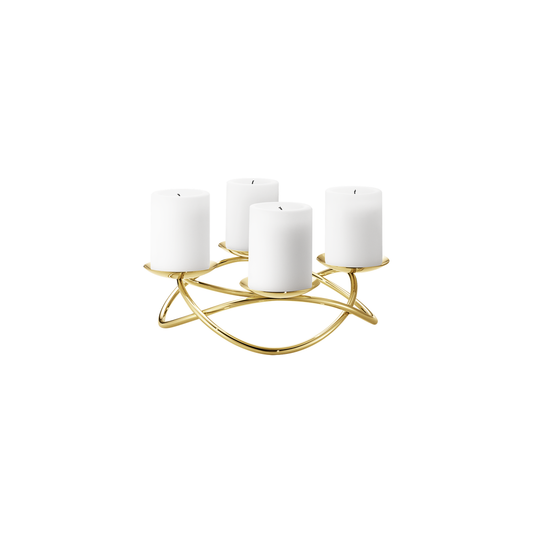 Season Grand Gold Plated Candle Holder