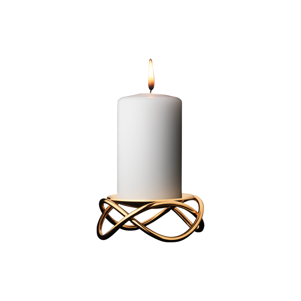 Glow Gold Plated Stainless Steel Candle Holder