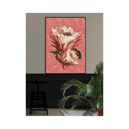 Large Paisley Poster - Rose
