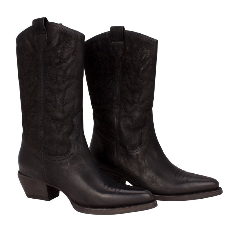 Boots Cowboy - Black Nubuck