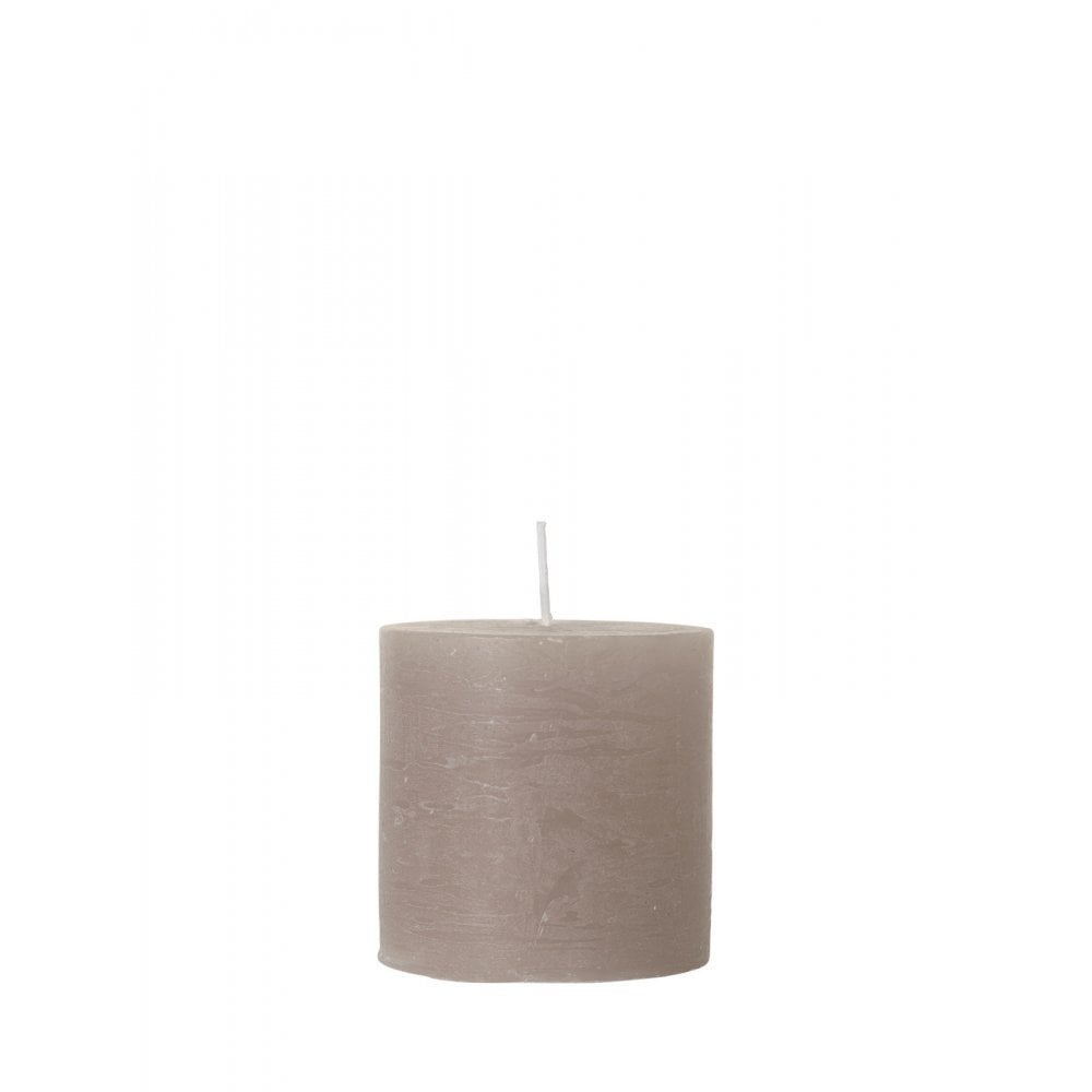 Small & Short Rustic Candle - Stone