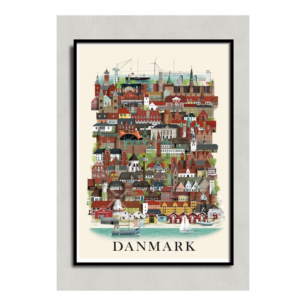 50 x 70 Danmark Poster
