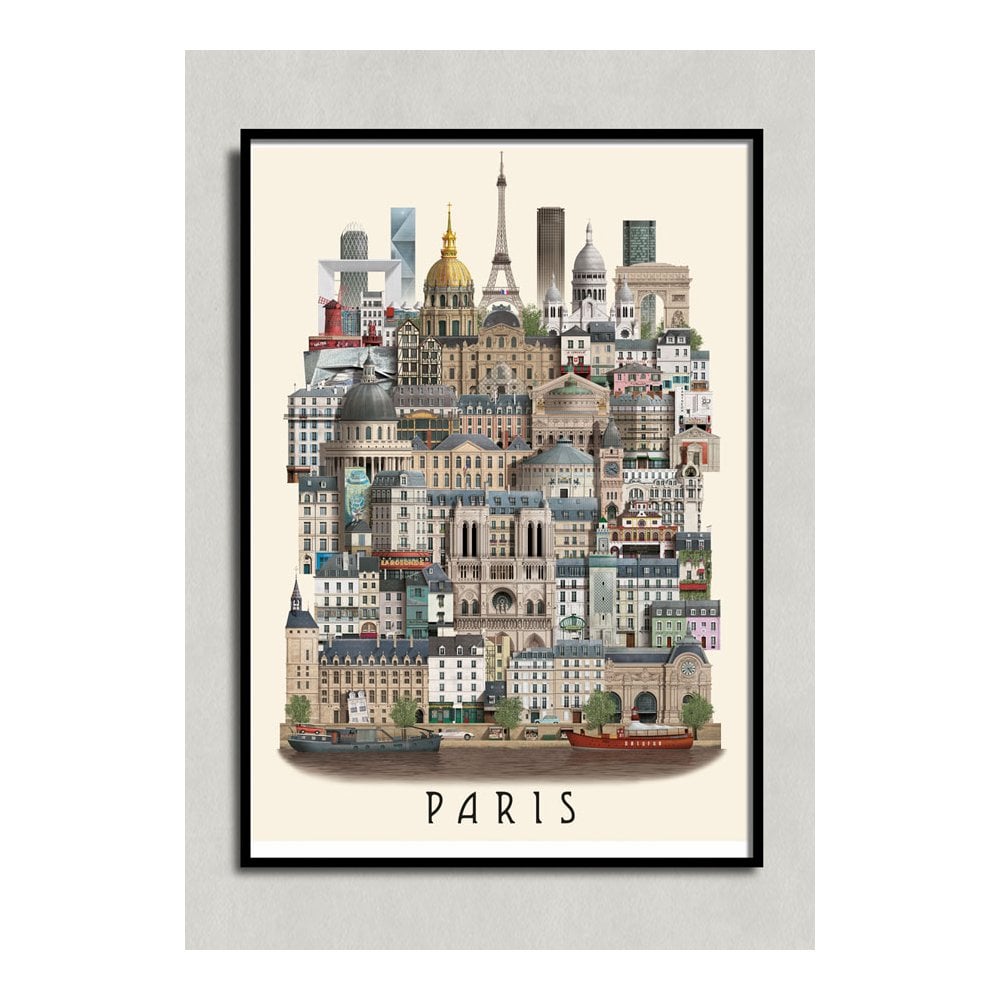 Paris City Poster A3