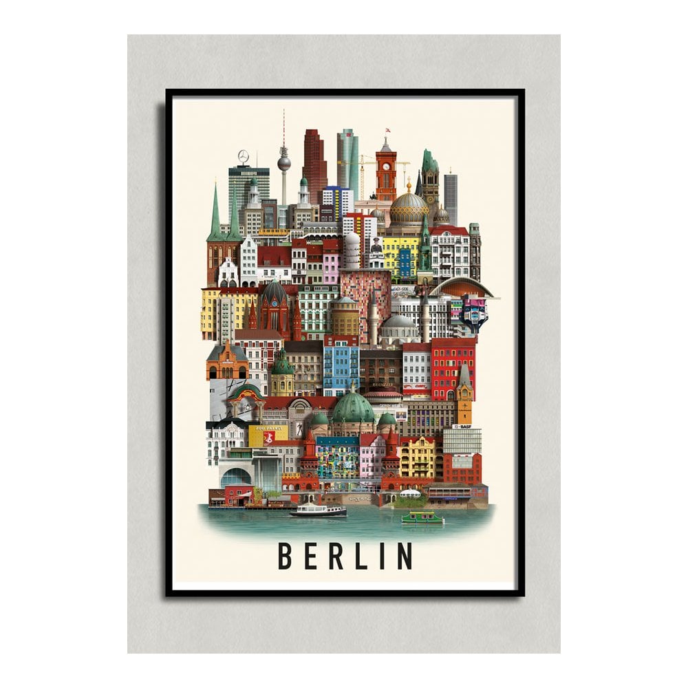 Berlin City Poster A3