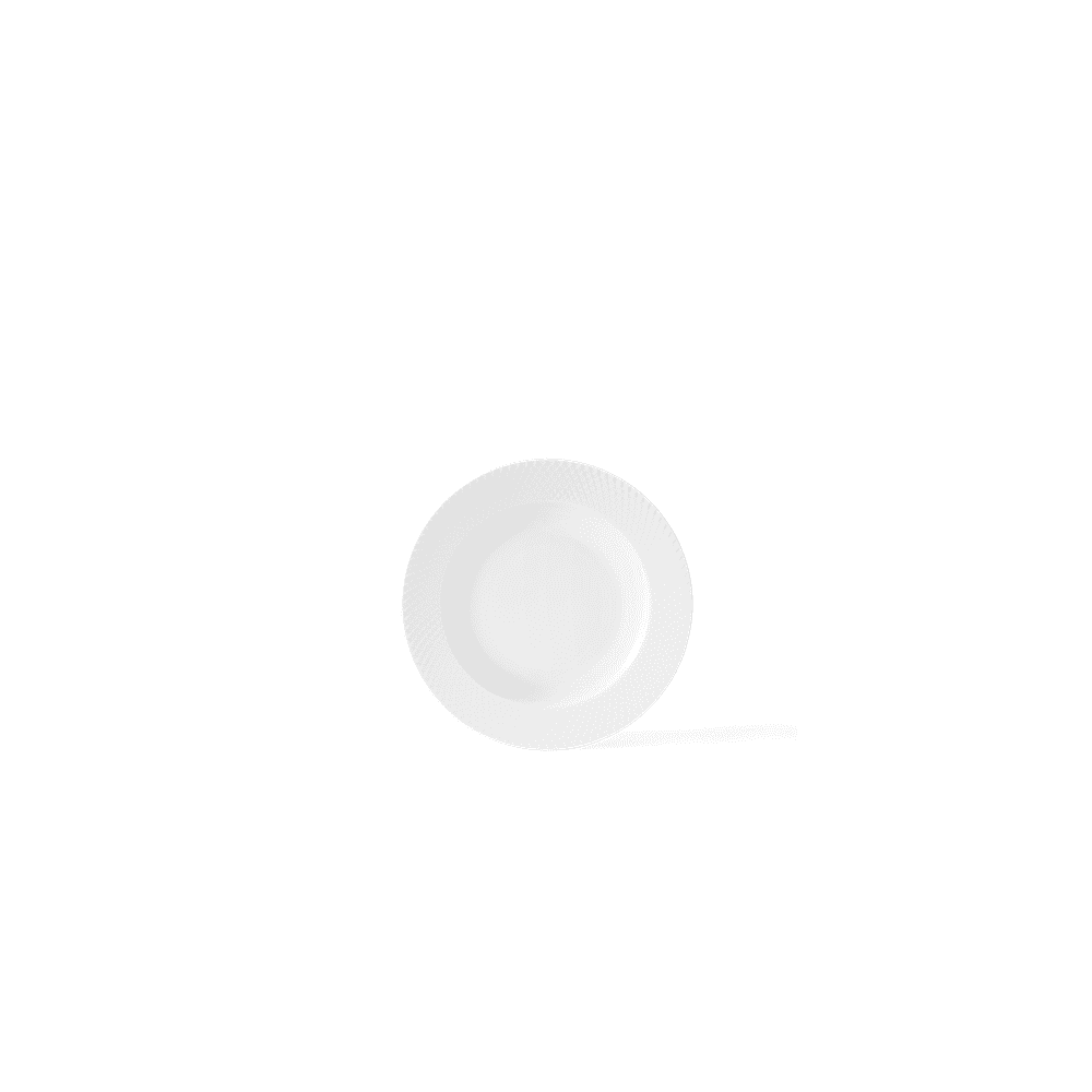 LyngBy Rhombe White Soup Plate - D23cm