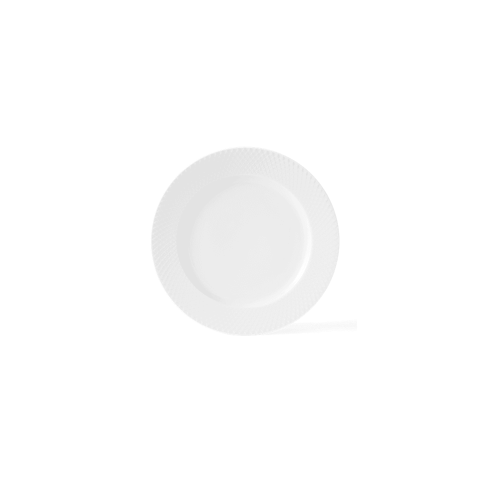 LyngBy Rhombe White Dinner Plate - D27cm