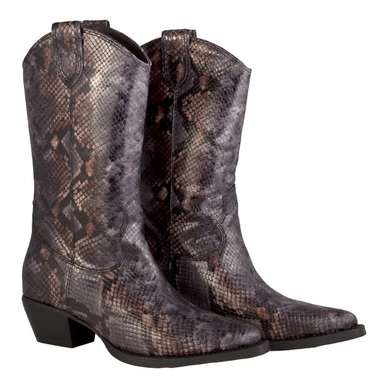 Boots Cowboy - Grey Multi Snake Print