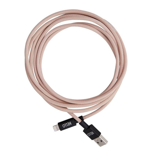 MyCable Extra Long Lightning Cable - Nude Pink 3 mtr
