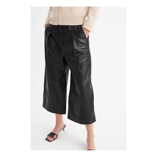 Jaylee Leather Culottes - Coffee Brown