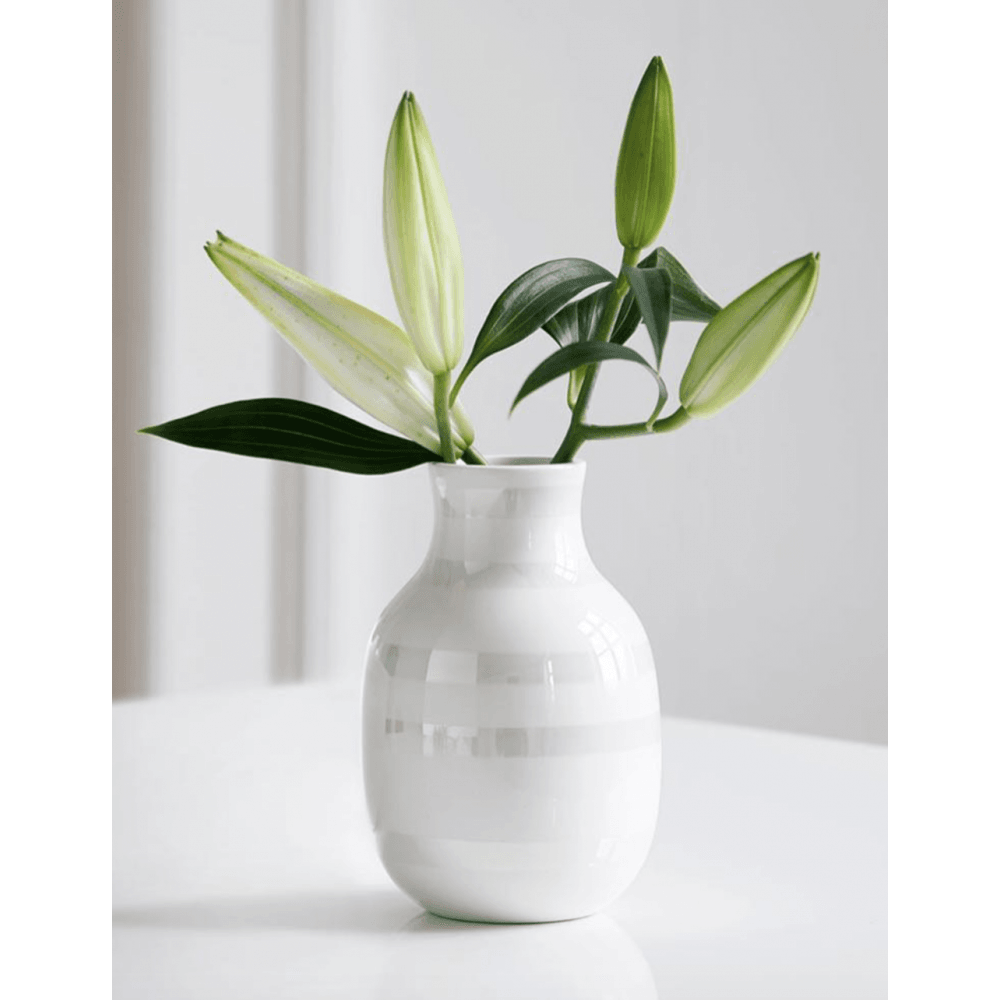Kähler Omaggio Vase Pearl and White Small