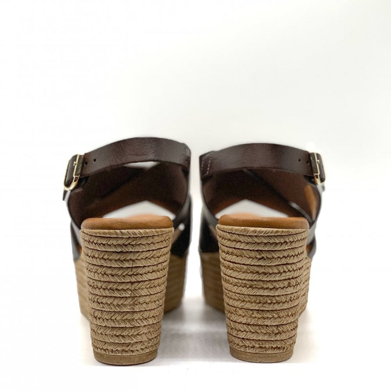 Sandals Wedge Isabella - Brown