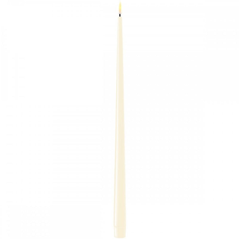 Dinner Candles LED - H38cm - Set/2 - Cream