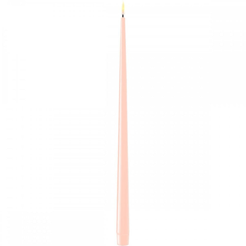 Dinner Candles LED - H38cm - Set/2 - Light Pink.