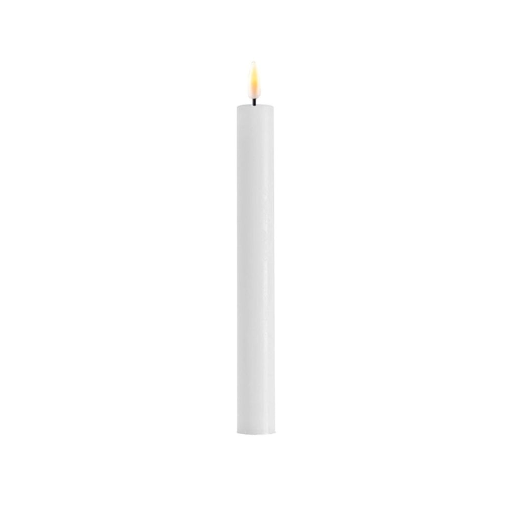 White - LED Dinner Candles - Set of 2