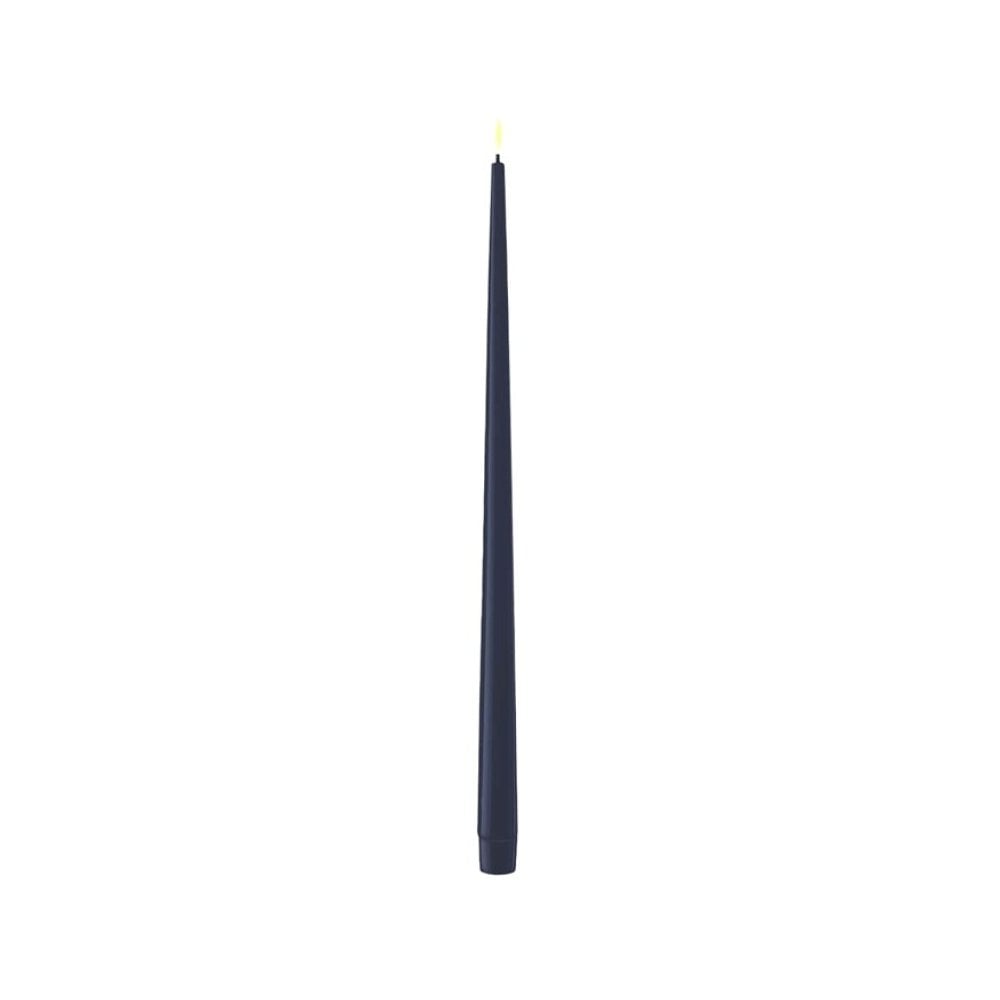 Royal Blue, Shiny - LED Dining Candle - 38cm