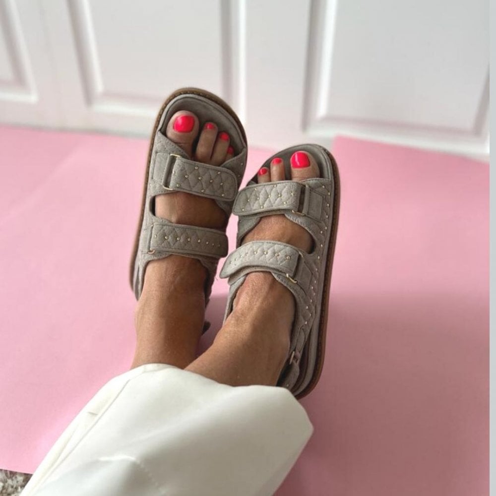 Studs On Suede Sandals