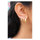 Crystal Cross Earrings - Gold Plated