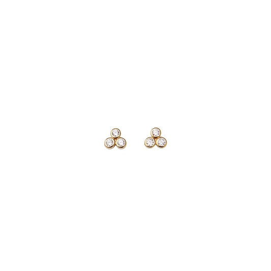 Reign - Crystal Stud Earrings- Clear
