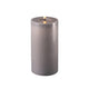 Grey - LED Candle - 10 x 20cm