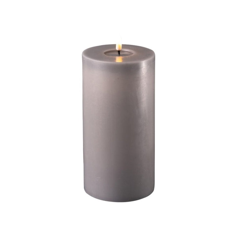 Grey - LED Candle - 10 x 20cm