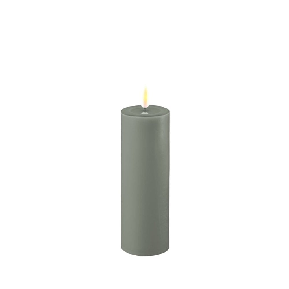 Salvie Green - LED Candle - 5 x 15cm