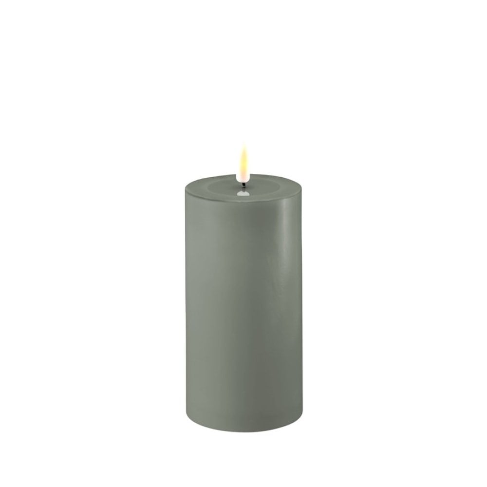Salvie Green - LED Candle - 7.5 x 15cm