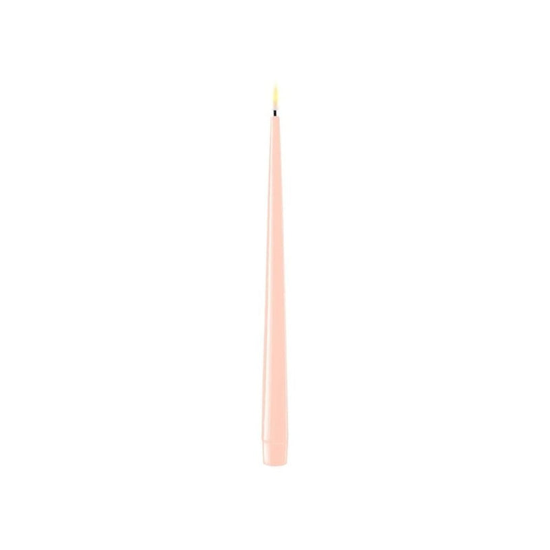 Light Pink - LED Dinner Candles, 28cm - Set of 2