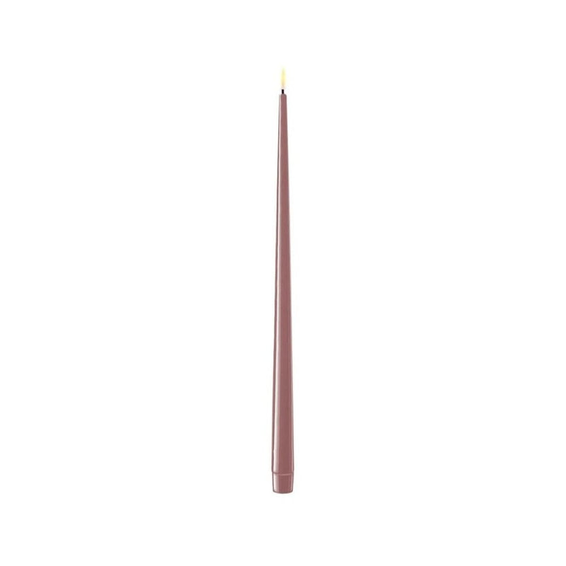 Dinner Candles LED - H38cm - Set/2 - Light Purple