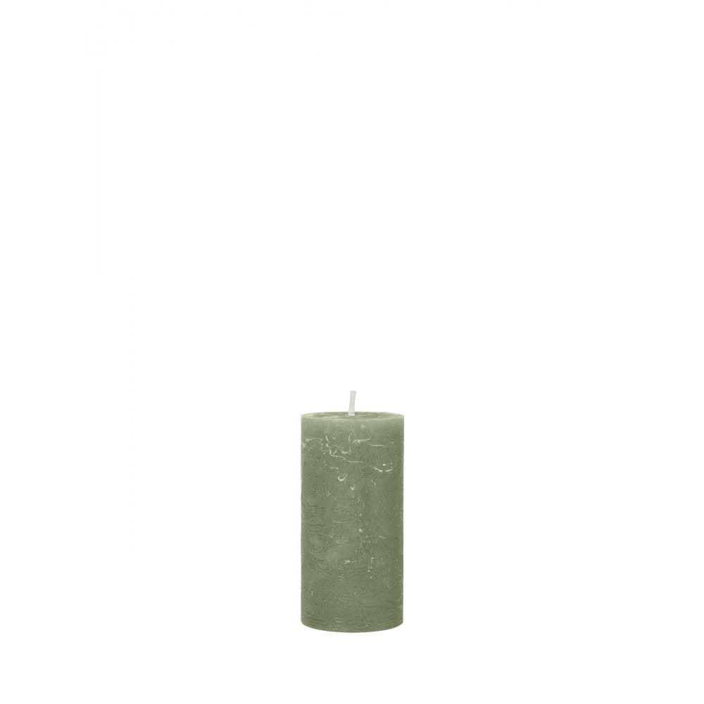 Rustic Forest Green Candle - 5x10cm