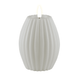 White Stripe - LED Candle - 7.5 x 10cm