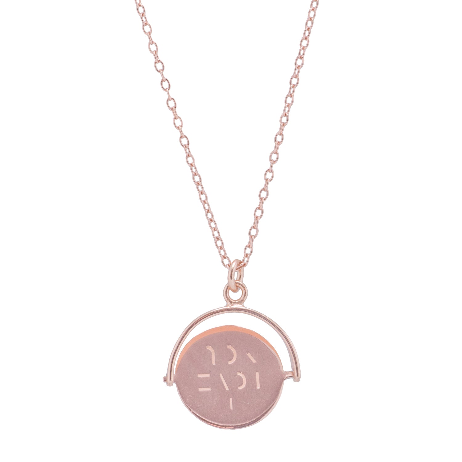 VIA London - Spinning Love Disc Necklace