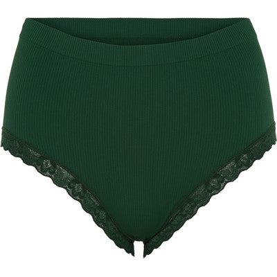 Feline Rib Midi Knickers - Verde