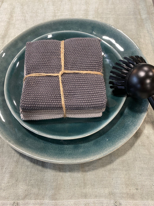 Dish Cloth - 100% Cotton - Grey Tones - Set of 3