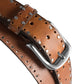 Belt - Wide Leather Belt - Cognac