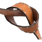 Belt - Wide Leather Belt - Cognac