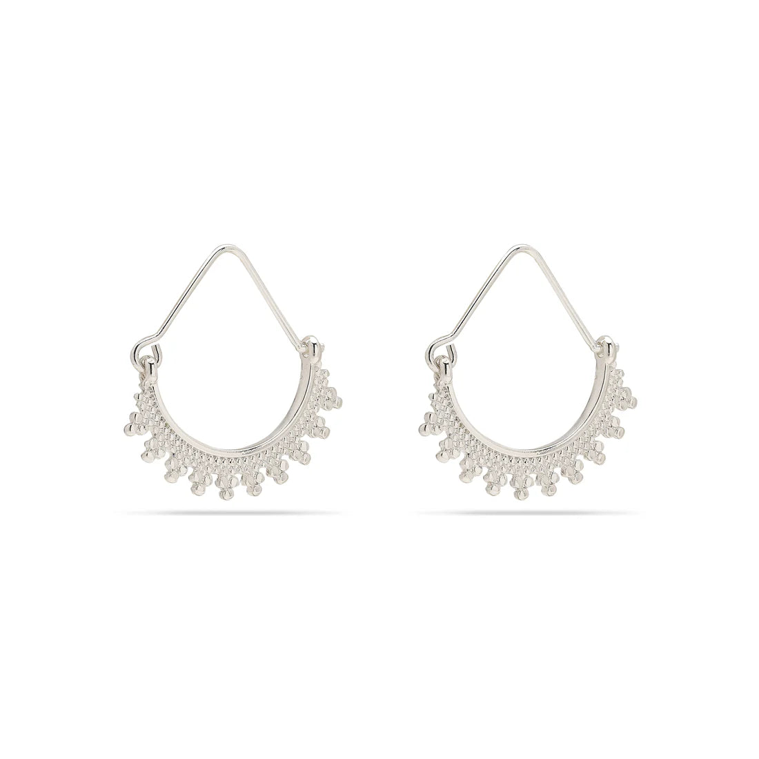 Half Hoop Earrings - KIKU - Silver Plated