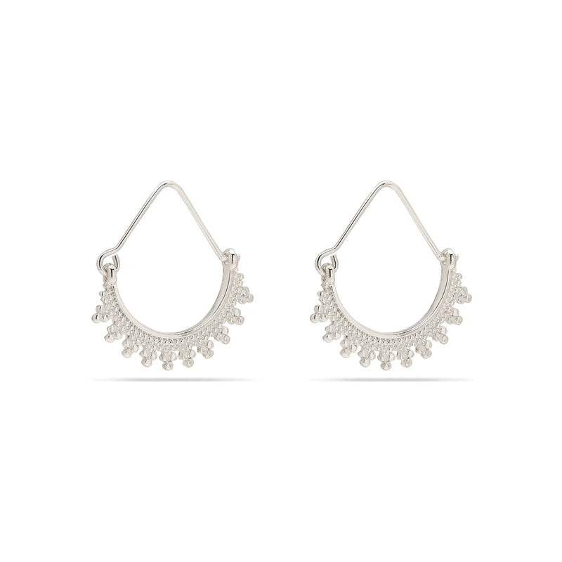 Half Hoop Earrings - KIKU - Silver Plated
