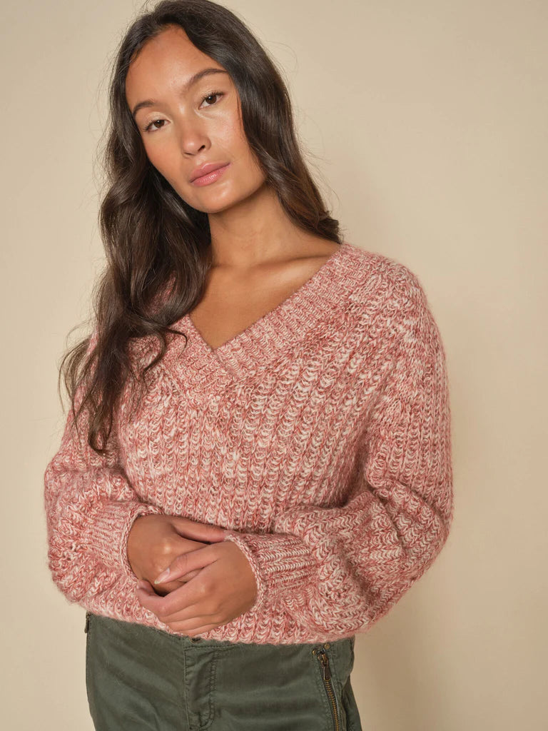 Jumper - MM JAYLIN V-NECK KNIT - Rosette