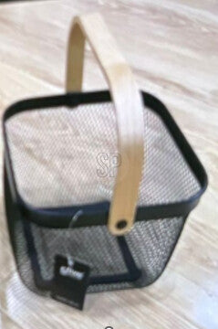 Basket With Handle  - Metal - Black