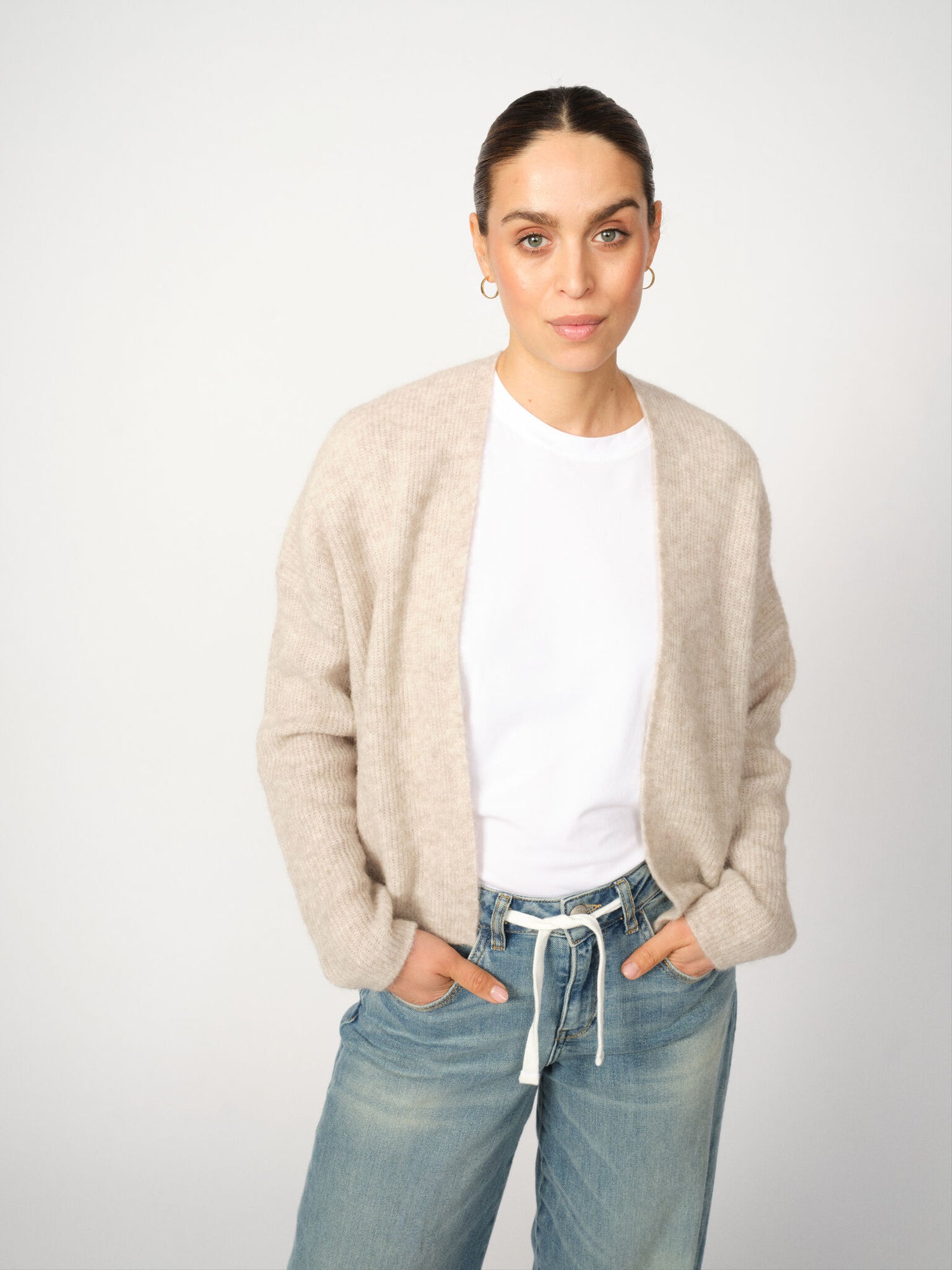Cardigan - MM THORA RELAX KNIT CARDIGAN - Feather Gray