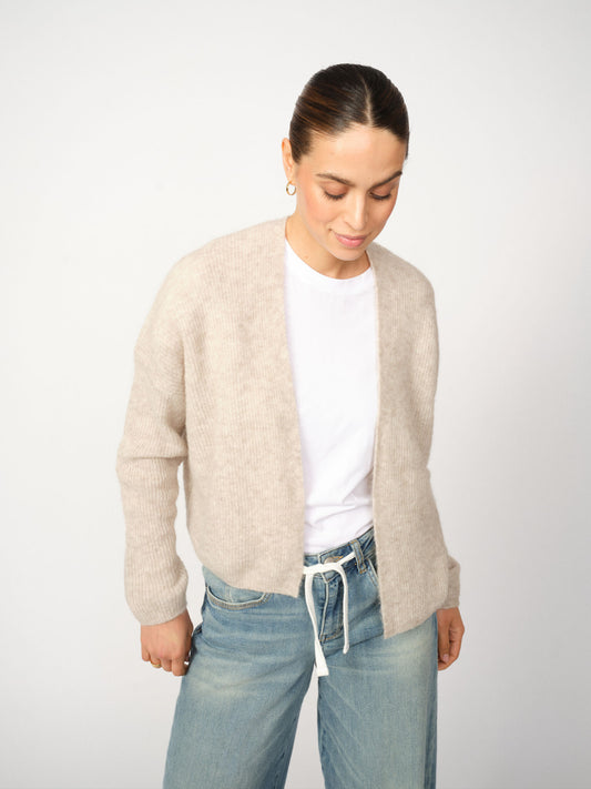 Cardigan - MM THORA RELAX KNIT CARDIGAN - Feather Gray