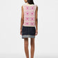 Vest - PCANNA KNITTED CROCHET VEST - Cloud Cream/Pink Heart
